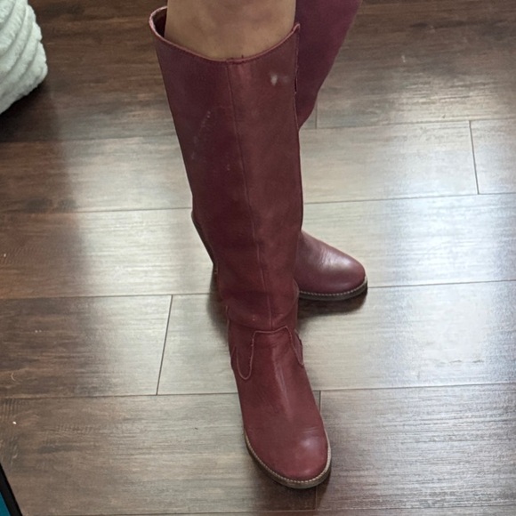 Seychelles Burgundy Heeled Boots - Picture 6 of 8